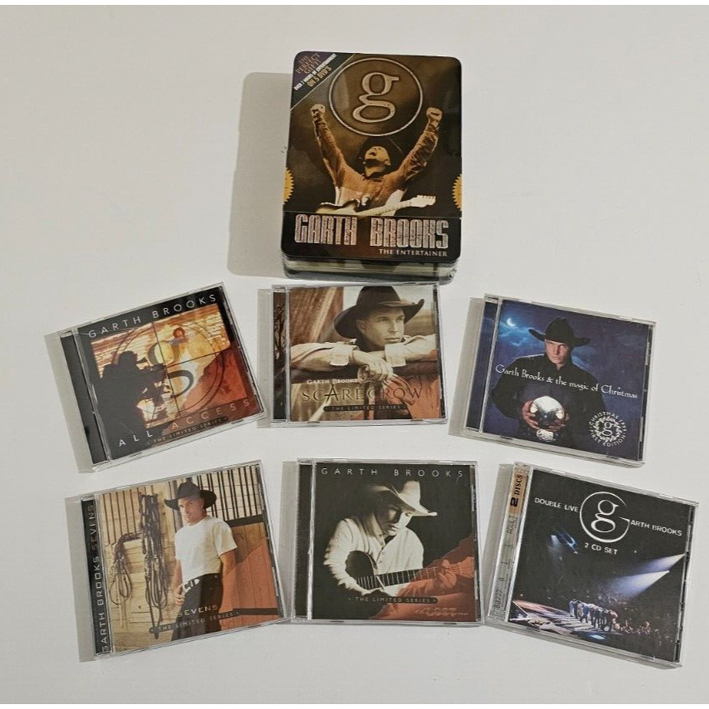 Lot Of 6 Garth Brooks CDS AND NEW 5 DVD Collectors SET , VTG CDS COUNTRY MUSIC